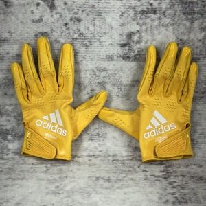 New Adidas Adizero 12 NFL Promo Receiver Gloves Size Large Gold ADI196 See Photo